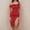 Red Irregular Slit Dress Bodycon, variant on Women's Summer Irregular Slit Dress Bodycon Slim Empire Waist Blouson Smocked Party Wedding Flowy Trendy 2023 Sleeveless Cocktail Dress Solid Sundress Sling Crew Neck Babydoll Red 6