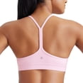 thumbnail image 1 of Sujetador deportivo CRZ YOGA Butterluxe para mujer, acolchado en la espalda en Y, color rosa peonía, 1 of 5
