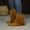 Yellow, variant on jsaierl Women's Vintage Tassels Up Short Boots Midheel Boots Shoes Cowboy Boots Modern Western Cowboy Distressed Boot