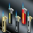 thumbnail image 5 of 2025 Clearance Under 5 Dollars, Long Lighter Metal Torch Lighters Mini Thin Butane Lighter Windproof Blue Flame Cigarettes Lighter Men's Gifts, 5 of 9