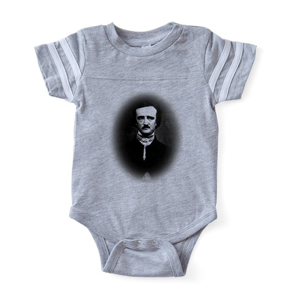CafePress - Poe Portrait_Bk - Cute Infant Baby Football Bodysuit