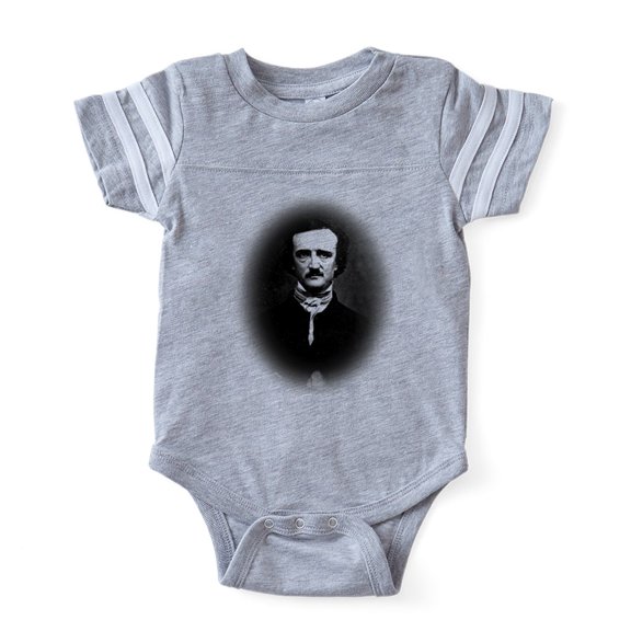 CafePress - Poe Portrait_Bk - Cute Infant Baby Football Bodysuit