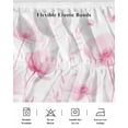 thumbnail image 5 of Pink Spring Floral Wrap Around Bed Skirts for California King Bed 16" Drop,Bed Skirt with Adjustable Elastic Belt Dust Ruffle Bed Valance Summer Botanical Watercolor Vintage Bed Frame Cover, 5 of 7