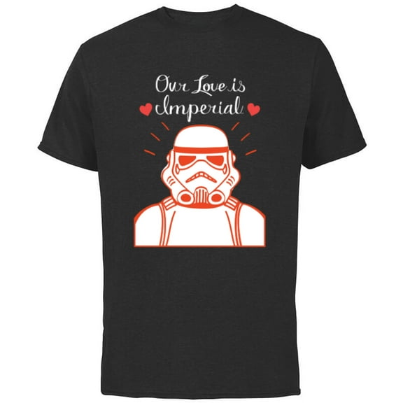 Star Wars Stormtrooper Our Love is Imperial Valentine’s Day - Short Sleeve Cotton T-Shirt for Adults - Customized-Black