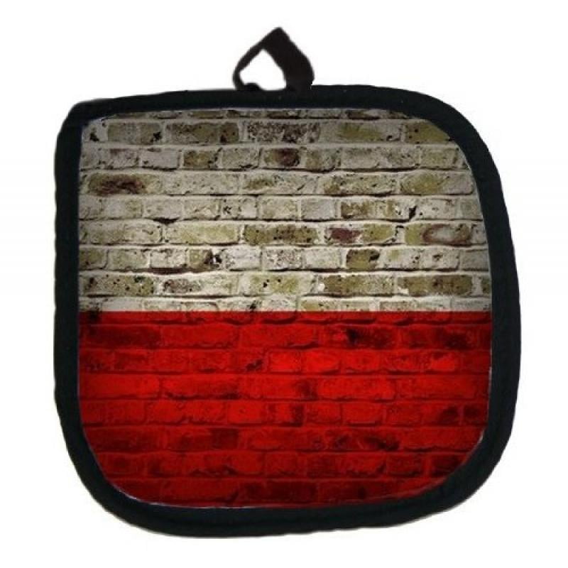 Poland Flag Brick Wall Design Kitchen Pot Holder
