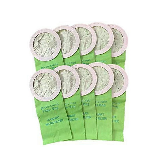 10 Pack Replacement Bags for Proteam 10 Quart Backpack Vacuum Cleaners. Fits Pro Team Coachvac Super Coachvac Megavac, 100331