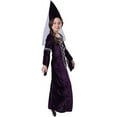 thumbnail image 2 of Dress Up America 1067-XL Girl Medieval Princess Costume with Dress & Hat, Purple - Extra Large, 2 of 4