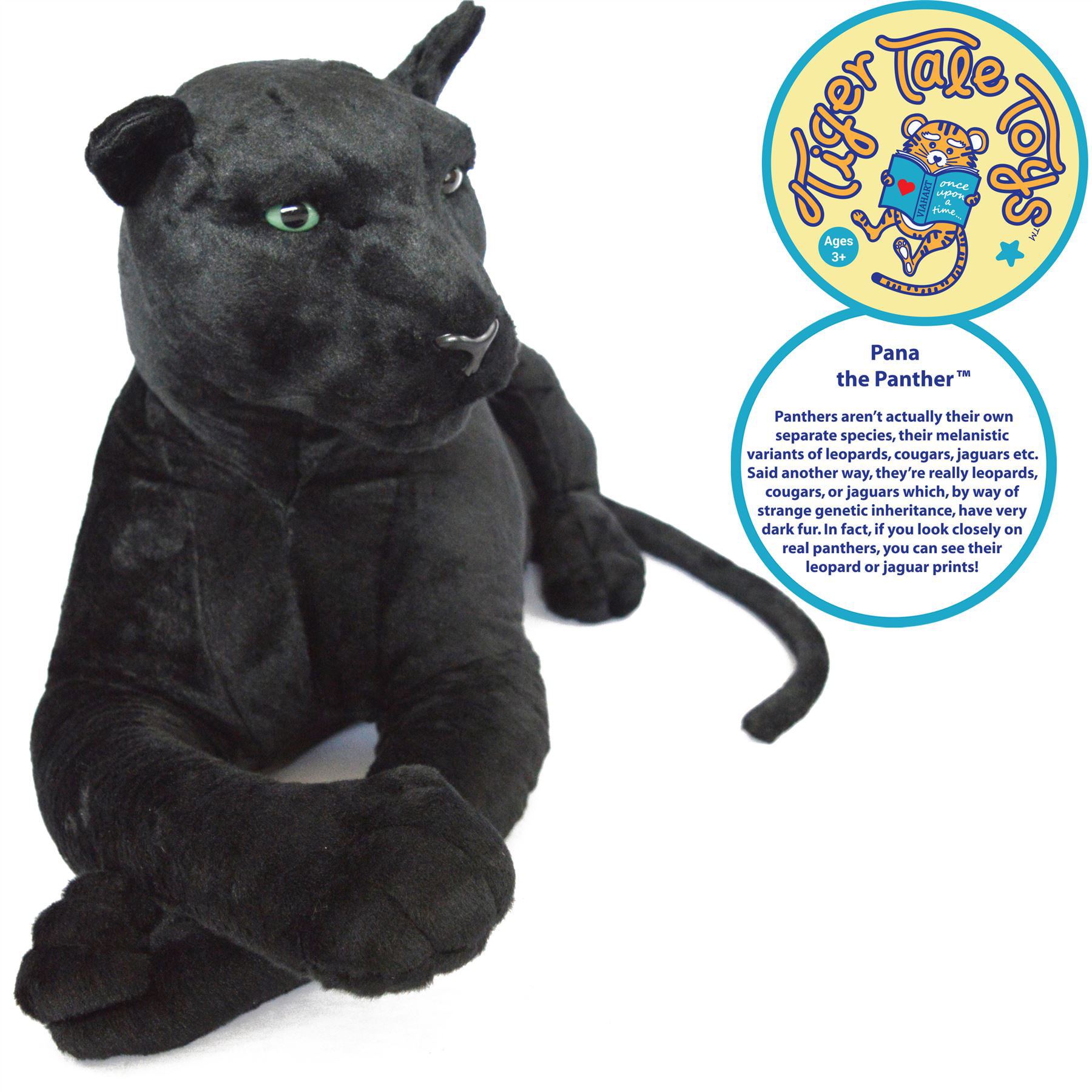 Pana the Black Panther | 42 Inch (Tail Measurement not Included!) Big Stuffed  Animal Plush Leopard | Shipping from Texas | By Tiger Tale Toys -  