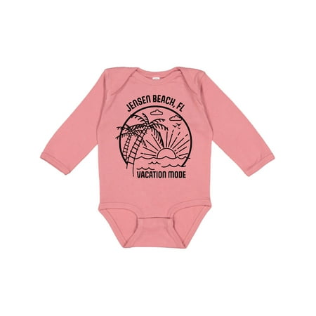 

Inktastic Summer Vacation Mode Jensen Beach Florida Gift Baby Boy or Baby Girl Long Sleeve Bodysuit
