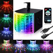 18W Party Projector DJ Dance Light, Ceiling Mountable Rave Party Stage lights w/Color RGBWP LED Bulb, Flashing Disco Strobe lights, Beat Sync Motion Effect and DMX Control