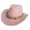 Pink, variant on SRZYMJ Womens Western Cowboy Hats Studded Pinched Western Cowgirl Hats Wide Brim Fedoras Hat