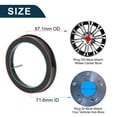 thumbnail image 3 of Unique Bargains Car Wheel Hub Centric Rings Durable Wheels Center Shaft Shock Absorbing Hubrings Black 2 Pcs Polycarbonate OD 87.1mm to ID 71.6 mm, 3 of 7