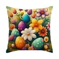 thumbnail image 2 of Fwttom Easter Decorations 17.7x17.7In Easter Bunny Print Pillowcase, 2 of 7