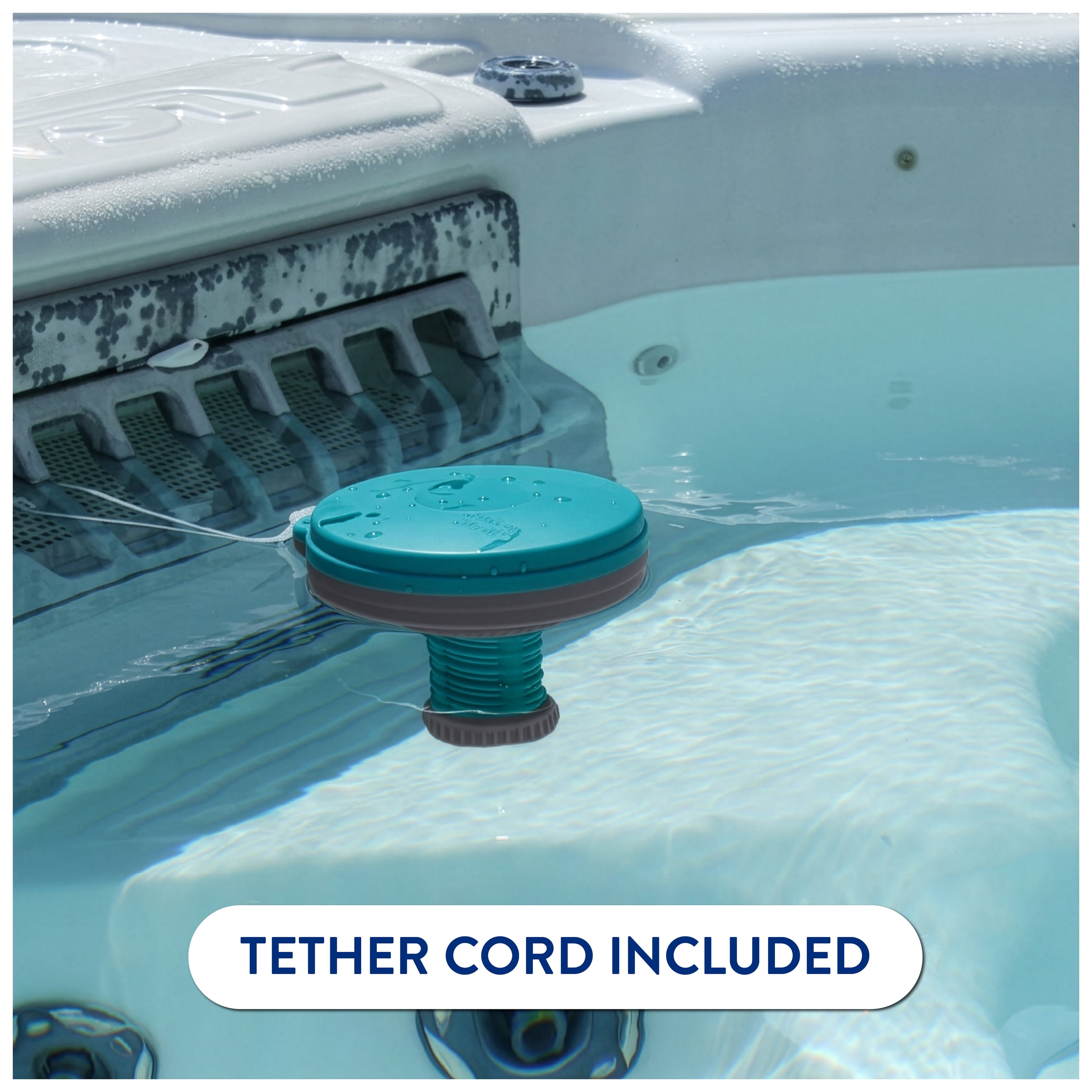 Bluescape Tablet Dispenser for Small Pools, Spas & Hot Tubs, ABS Teal & Gray, Fits 1 in Tablets, 5.6 in x 5.6 in x 8 in, 1 Pack