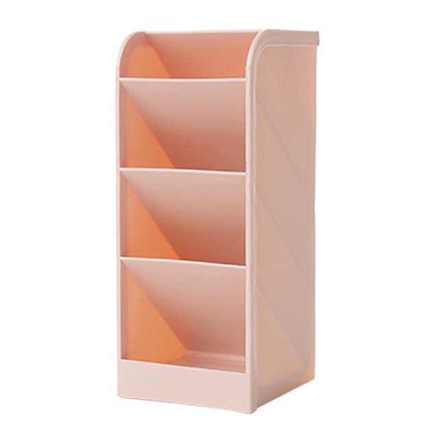 Four-Grid Ergonomic Desk Storage Box Drawer Organizer Inclined Pen Holder Rectangular Organizer Organizing