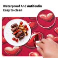 thumbnail image 5 of Square Leather Placemat Set One SizeX2 Heat-Resistant Washable Kitchen Table Decorations Red 3d Hearts, 5 of 8