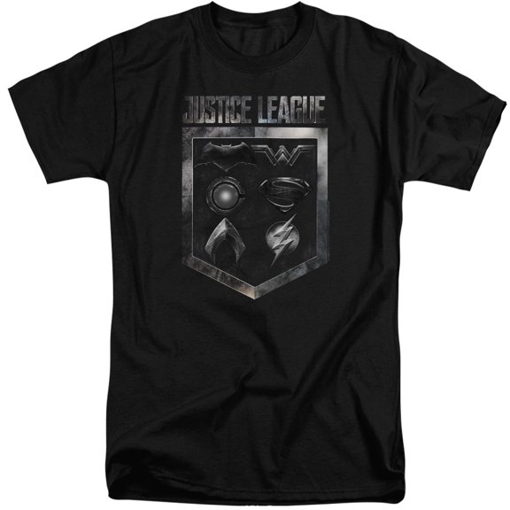 Justice League Movie - Shield Of Emblems - Tall Fit Short Sleeve Shirt - XX-Large
