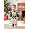thumbnail image 5 of BemeyourBBs Newborn Baby Boys Girls Christmas Outfit Gingerbread Man Romper Christmas Long Sleeve Pocket Hooded Jumpsuit, 5 of 9
