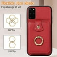 thumbnail image 7 of REQO Phone Case for Samsung Galaxy S20 5G 6.2 inch Wallet Cell Cover with Tempered Glass Screen Protector and Crossbody Strap Ring Stand RFID Credit Card Holder S 20 20S UW S2O G5 Women Girls Red, 7 of 7