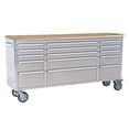 thumbnail image 2 of Garvee 72" Rolling Workbench, Heavy Duty Tool Chest Workbench with 15 Drawers and Locking System for Garage, Warehouse, Silver, 2 of 8