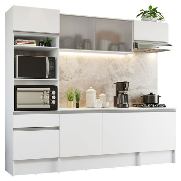 Cocina Integral Topazio MADESA 240cm Blanca