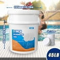 TAKSHO 45 Lb Chlorine Tablets, Pool Sanitizer, Long Lasting, Slow