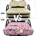 thumbnail image 5 of SEANATIVE Golf Cart Seat Cover, Compatible with EZGO, Club Car, Yamaha, 2-Seater Golf Cart Seat Towel Blanket with 4 Front Pockets, Quick Install, Washable, Pink Cow Print, 5 of 7