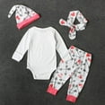 thumbnail image 5 of URMAGIC Newborn Infant Baby Girls Clothes Long Sleeve Letter Romper Arrow Heart Pants Hats Headband 4Pcs Outfits Set 0-24 Months, 5 of 11
