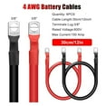 thumbnail image 3 of 6PCS 4 AWG Battery Cables,30CM Marine Battery Inverter Cables Set, with 3/8In Tinned Copper Lugs,for Automotive Solar,RV, 3 of 7