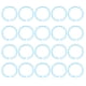 thumbnail image 5 of 20 piezas anillos de plástico transparentes, flexibles, anillas para encuadernación de libros de hojas sueltas para la escuela, el hogar, las tarjetas de oficina, el cuaderno de documentos, color azul, 5 of 5