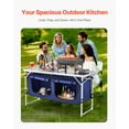 thumbnail image 2 of Mesa de cocina para acampar VEVOR, plegable, para cocinar al aire libre, azul, 2 of 9