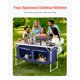 thumbnail image 2 of Mesa de cocina para acampar VEVOR, plegable, para cocinar al aire libre, azul, 2 of 9