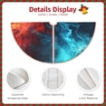 thumbnail image 3 of Balery Red And Blue Fire Printed Christmas Tree Skirt , Merry Christmas Party Christmas Tree Decoration,Adjustable Tree Skirt-36", 3 of 6