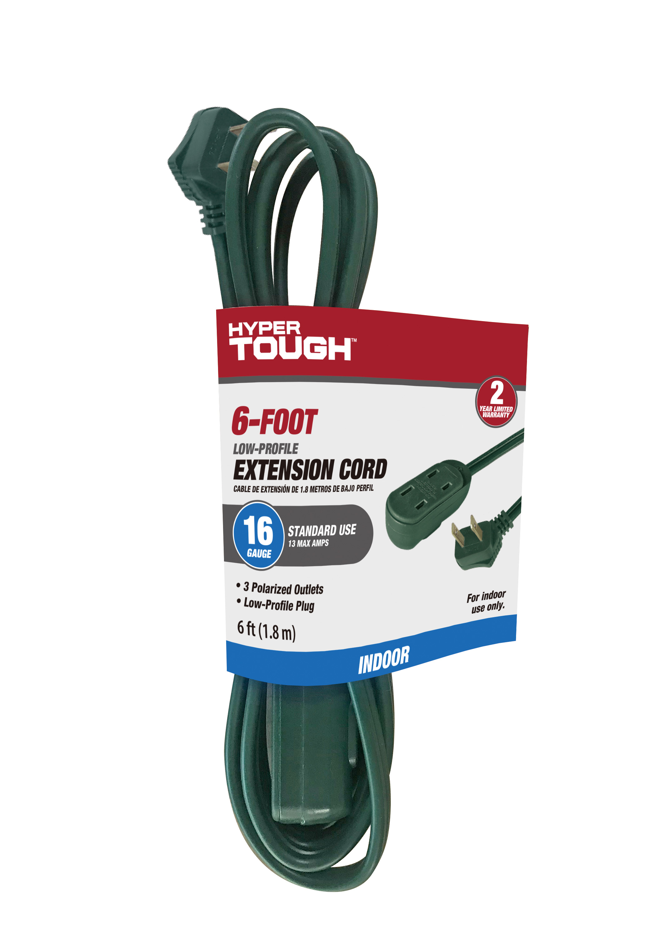Hyper Tough 6ft 16x2c Green Extension Cord