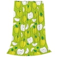 thumbnail image 2 of Fotbe Green Apple Manta de Franela Acolchonada con Estampado, Súper Suave y Esponjosa, Extra Grande para Sofá, Cama, Uso Todo el Año-40"x30", 2 of 7
