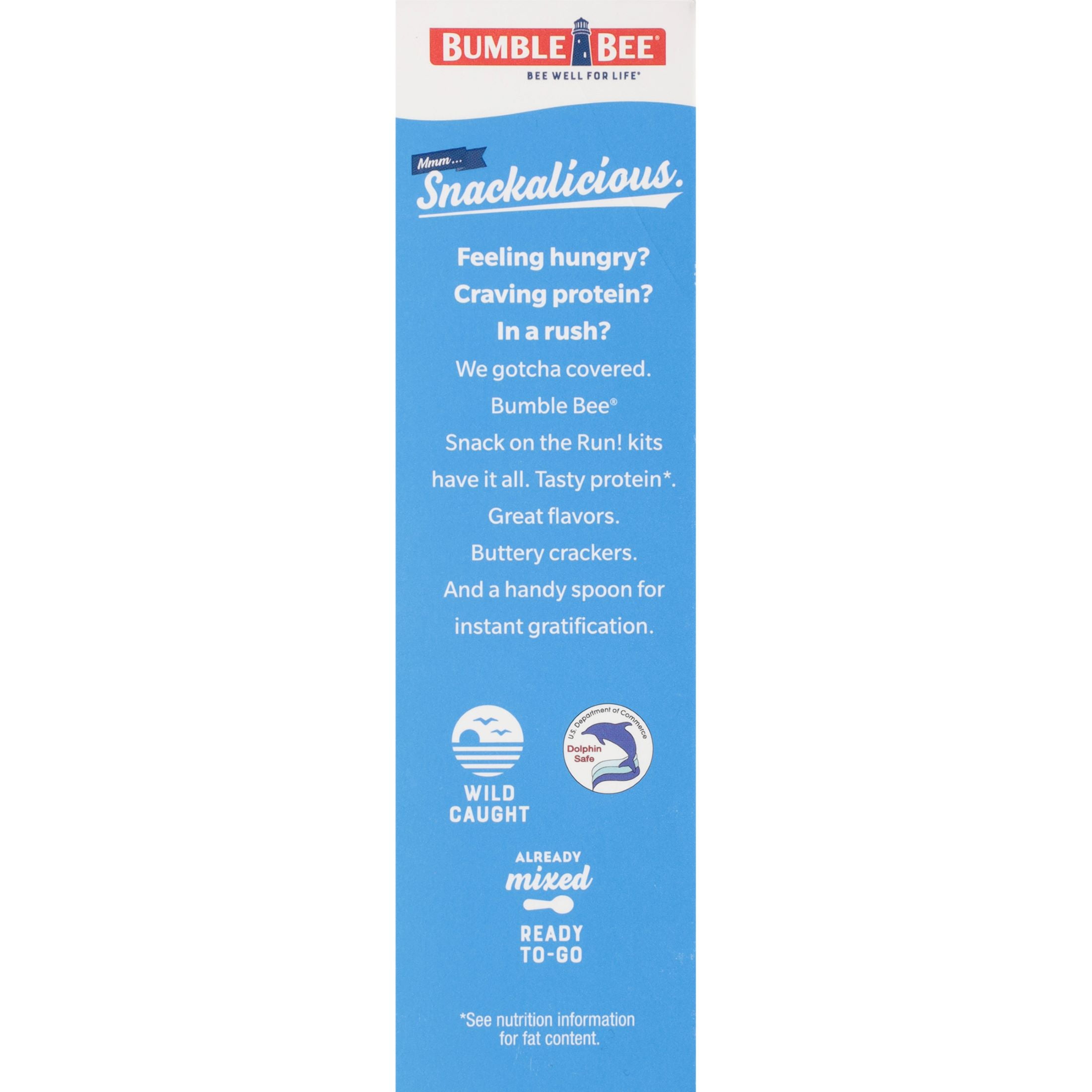 (4 pack) Bumble Bee Snack on The Run Everything Bagel Seasoned Tuna Salad with Crackers Kit, Wild Caught, Ready to Eat, Shelf Stable Box, 3.35oz