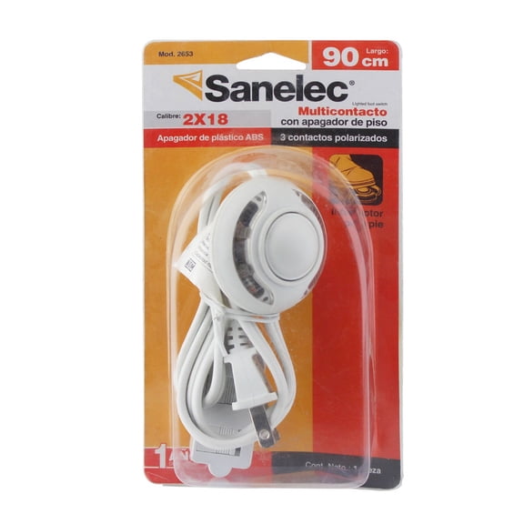 Extensión Sanelec Eléctrica con Apagador de Pie