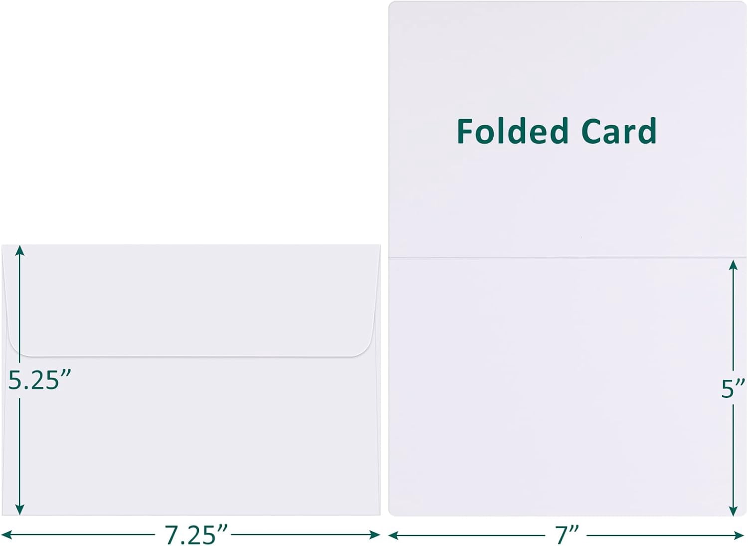 50 Pack White-Blank-Cards-and-Envelopes-5x7-Heavyweight-Folded-Cardstock-and-A7-Envelopes-Self-Seal for DIY Greeting Cards, Invitations, Wedding, Baby Shower, Birthday