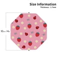 thumbnail image 2 of Naloa Strawberry and Ladybugs Leather Coasters for Drinks, Durable Drink Coasters 4 Set for Tabletop Protection, Luxurious Home Décor and Housewarming Gift ( {designName})Octagon, 2 of 6