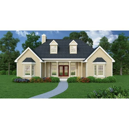 TheHouseDesigners-4676 Construction-Ready Ranch House Plan with Crawl Space Foundation (5 Printed