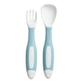 thumbnail image 2 of Clearance! 2Pcs/Set Children Tableware Bendable Design Portable Utensils Toddler Feeding Auxiliary Spoon Fork for Toddler A Spoon and A Fork, 2 of 7