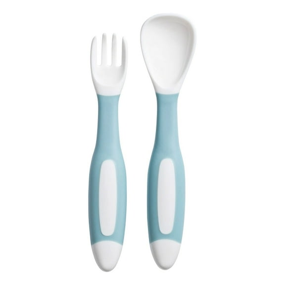 MOQIN Toddler Utensils, Baby Bendable Spoons and Forks Set, Self-feeding Flatware Set withTravel Case, First Stage for Kids Toddlers Children and Infants| BPA Free| Easy Grip Fork Tableware