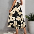thumbnail image 3 of Jupes d'Été pour Femmes 2025 Rétro Vacances Boho Floral Jupe Longue à Volants Taille Haute à Cordon, 3 of 6