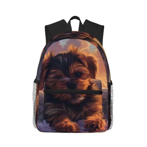 Easygdp Puppy Lying On A Cloud Mochila Casual para Portátil, Mochila para Escuela, Viajes, Negocios