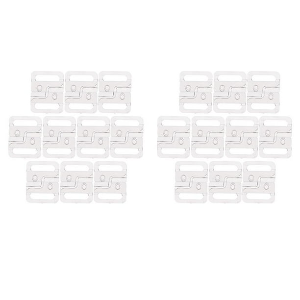 2x 10pcs Ganchos de Broche para Cinturón Y Bikini, Lencería de Plástico, , Correa, Deslizadores, Ganchos de Ajuste, Clips para Corsé, Liga Hugo Sujetadores de clip de bikini sujetadores