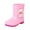 Pink, variant on TAIAOJING Kids Rain Boots For Boys Girls Children Cute Cartoon Waterproof Soft Bottom Non- Rainboots
