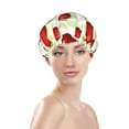 thumbnail image 3 of Kdxio Fruit Apples Print Shower Cap for Women,Elastic and Reusable,Double Waterproof Layers Bathing Hat, 3 of 9