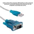 thumbnail image 3 of Blue 70cm USB to RS232 9-Pin Serial Conversion Cable, 42g, Compatible with Win98/SE/Me/2000/XP/7-32, Mac OS8.6, for Microcontroller Development Boards, Includes Driver CD, 27.6in Length, 50g Package, 3 of 6