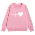 thumbnail image 5 of Mercatoo Girls Heart Graphic Crew Neck Sweatshirts Cotton Soft Oversized Pullover Sweatshirts Teen Kids Cute Long Sleeve Tops, 5 of 7