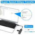 thumbnail image 3 of Hub USB 3.0 Multi USB 4 puertos 3.0 5 Gbps Adaptador de concentrador de datos múltiple portátil con cable de 30 mm compatible para Macbook/Mac Pro/Mini/iMac/Surface Pro/XPS/Notebook PC, Plug and Play, 3 of 5